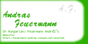 andras feuermann business card